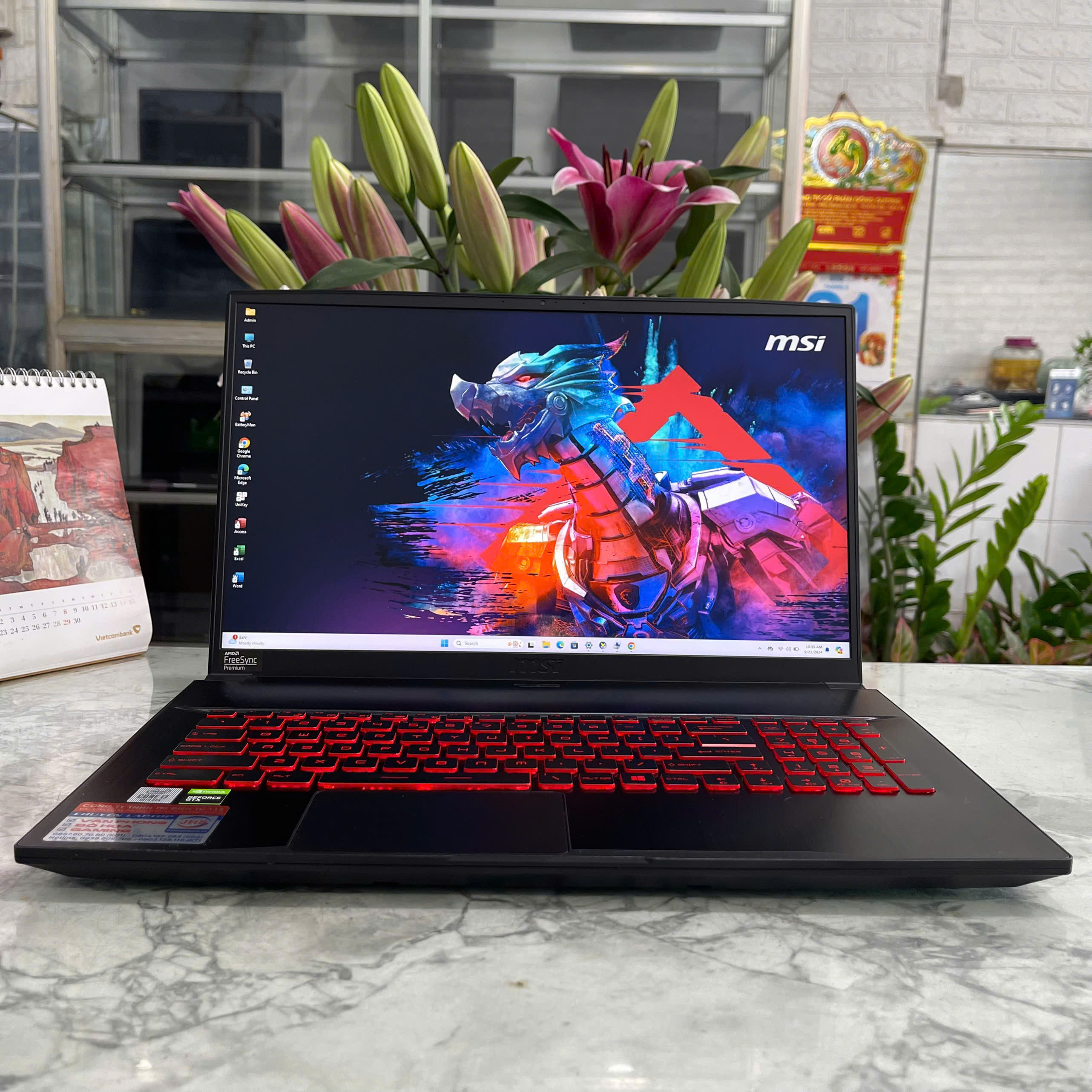 MSI Gaming GF75 Thin 10SCSR-208VN Core I7-10750H Ram 16Gb Ssd 256Gb Và 500Gb Hdd Màn Hình 17.3 Fhd IPS 144Hz Card GTX1650 TI 4GB DDR6