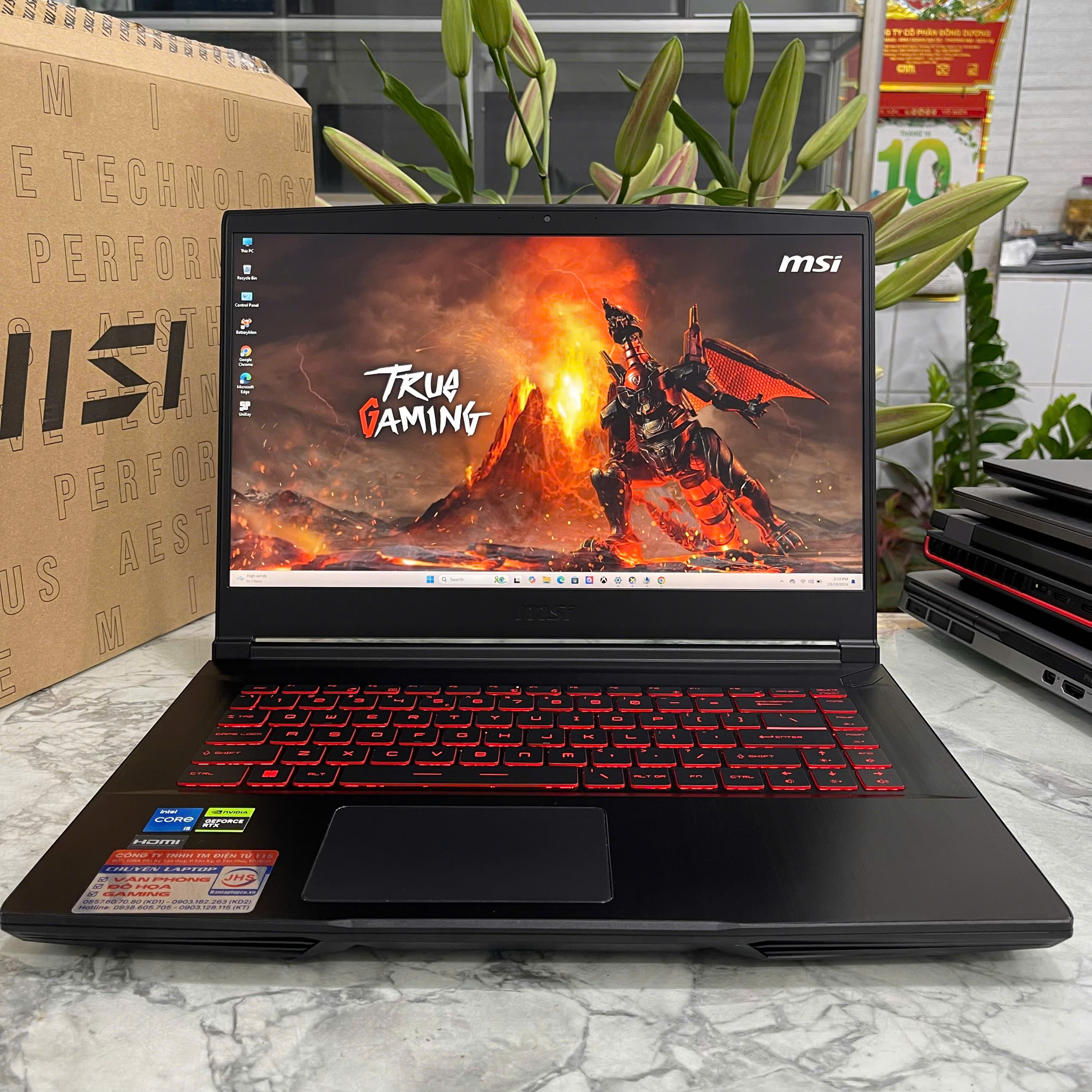 MSI Gaming Thin GF63 12VE Core I5-12450H Ram 16Gb Ssd 512Gb RTX 4050 6GB Màn Hình 15.6″ FHD IPS 144Hz