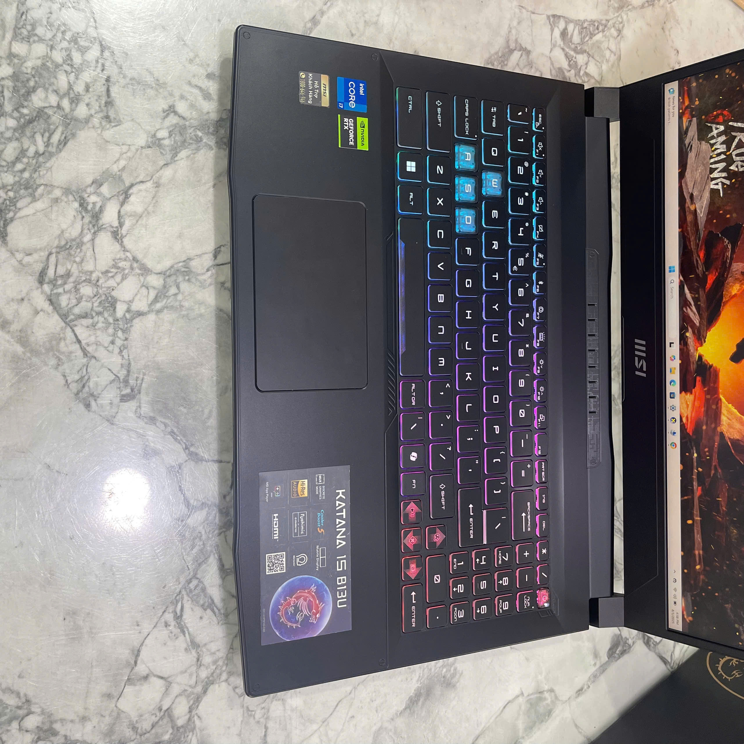  MSI Katana 15 B13UDXK  Máy LikeNew Core I7-13620H Ram 16gb Ssd 1.000gb Card RTX 3050 6GB GDDR6 Màn Hình 15.6 Inch IPS Fhd 144Hz