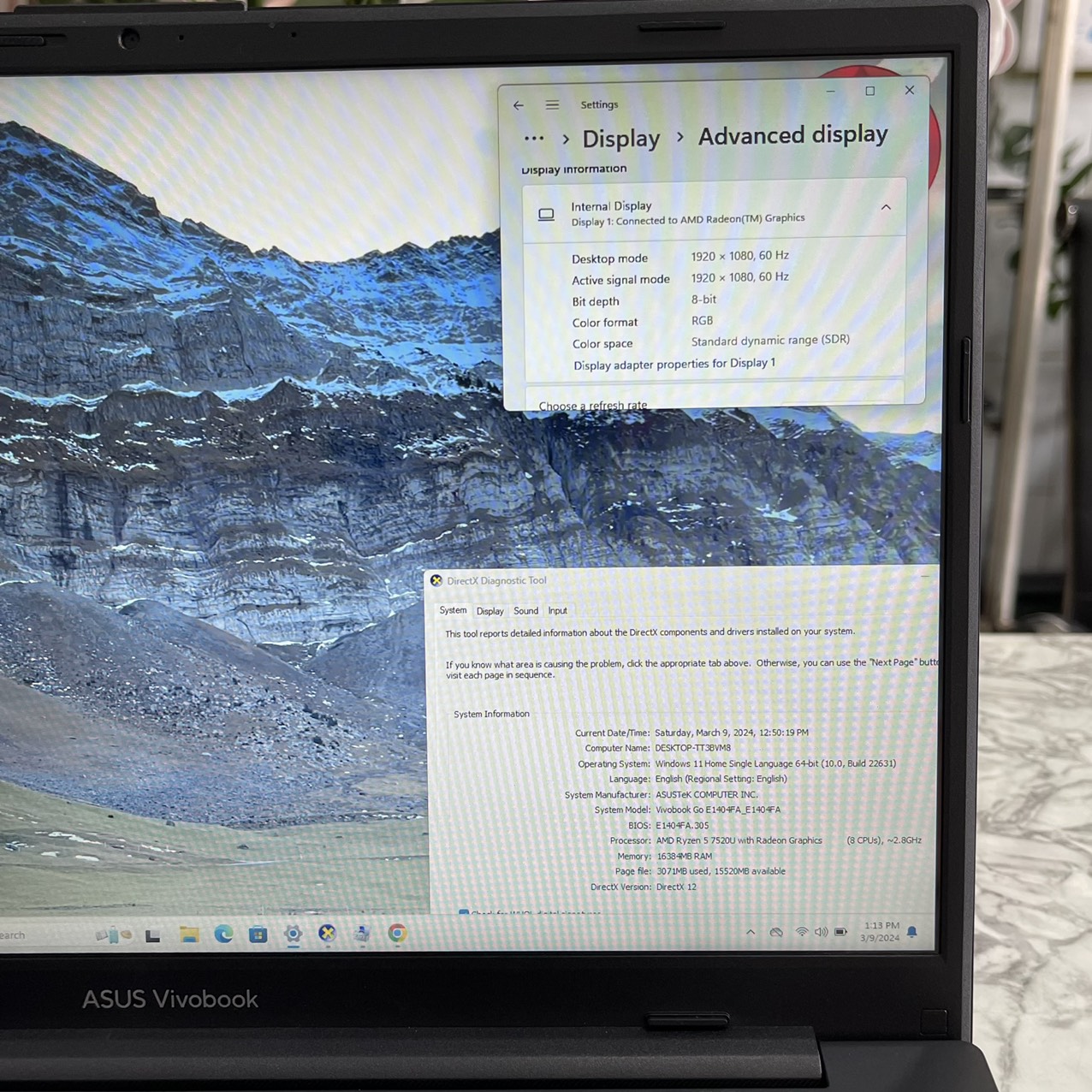 ASUS VivoBook 14 E1404FA (Máy LikeNew-Còn Bảo Hành Hãng)Ryzen 5-7520U Ram 16gb Ssd 512gb Màn hình 14 Inch Fhd IPS