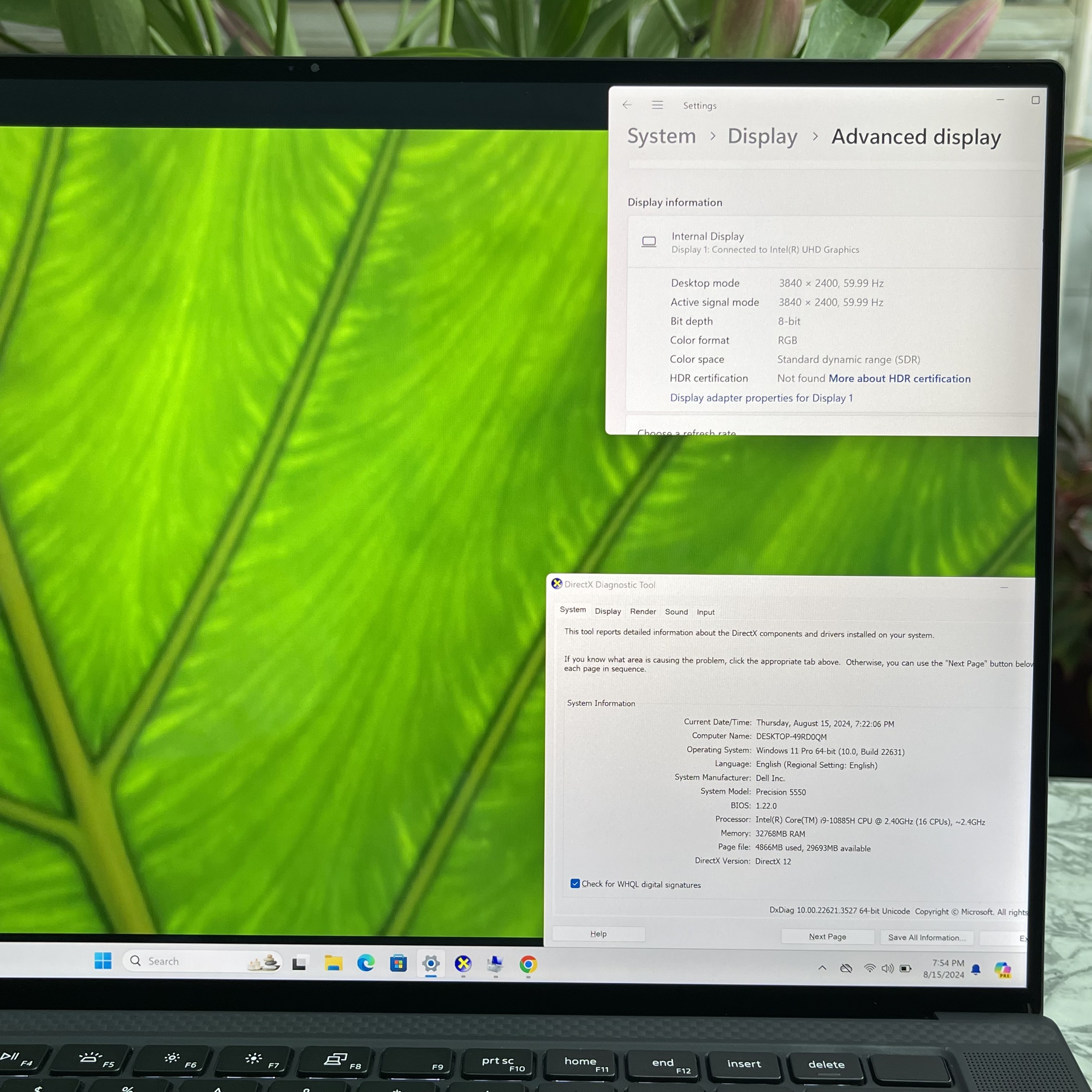 Dell Precision 5550 Core I9-10885H Ram 32Gb Ssd 1.000Gb VGA rời T2000 Màn hình 15.6 Inch UltraSharp 4K Touchcreen