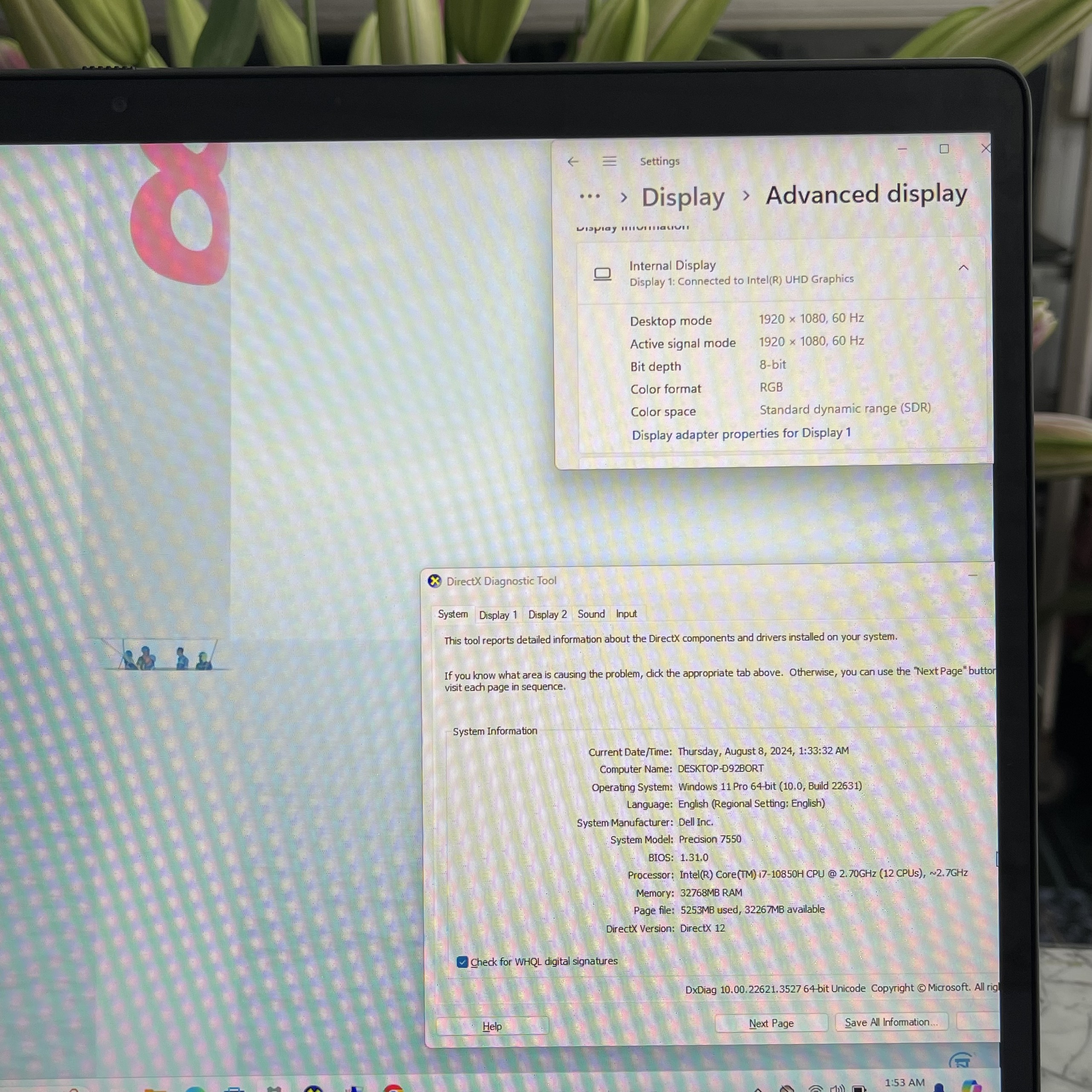 Dell Precision 7550 Core I7-10850H RAM 32GB SSD 512GB VGA Quadro T1000 Màn 15.6 Inch FHD IPS Touchscreen
