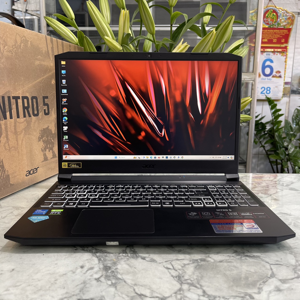 Gaming - Đồ Họa Acer Nitro 5 AN515-57-54MV Core I5-11400H Ram 8gb Ssd 512gb Nvidia RTX3050 4GB Màn Hình 15.6″ FHD IPS 144Hz.