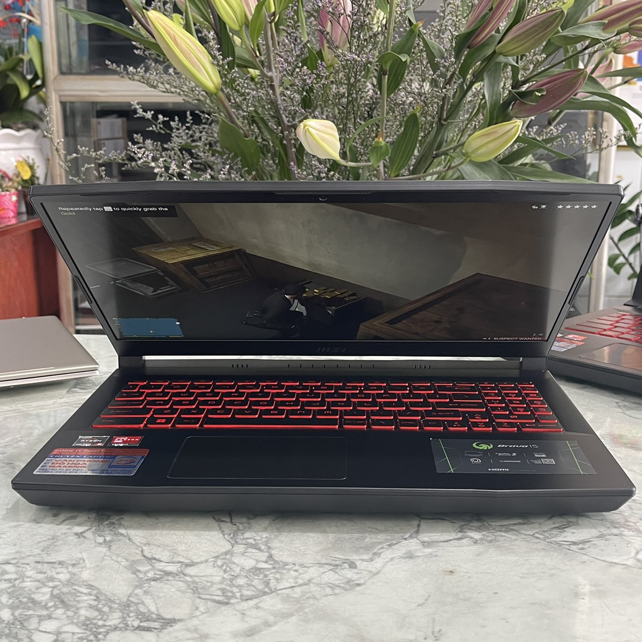 Gaming - Đồ Họa MSI Bravo 15 B5DD Ryzen 5-5600H Ram 16gb Ssd 512GB Card RX 5500M 4GB Màn Hình 15.6 Inch Fhd IPS 60Hz