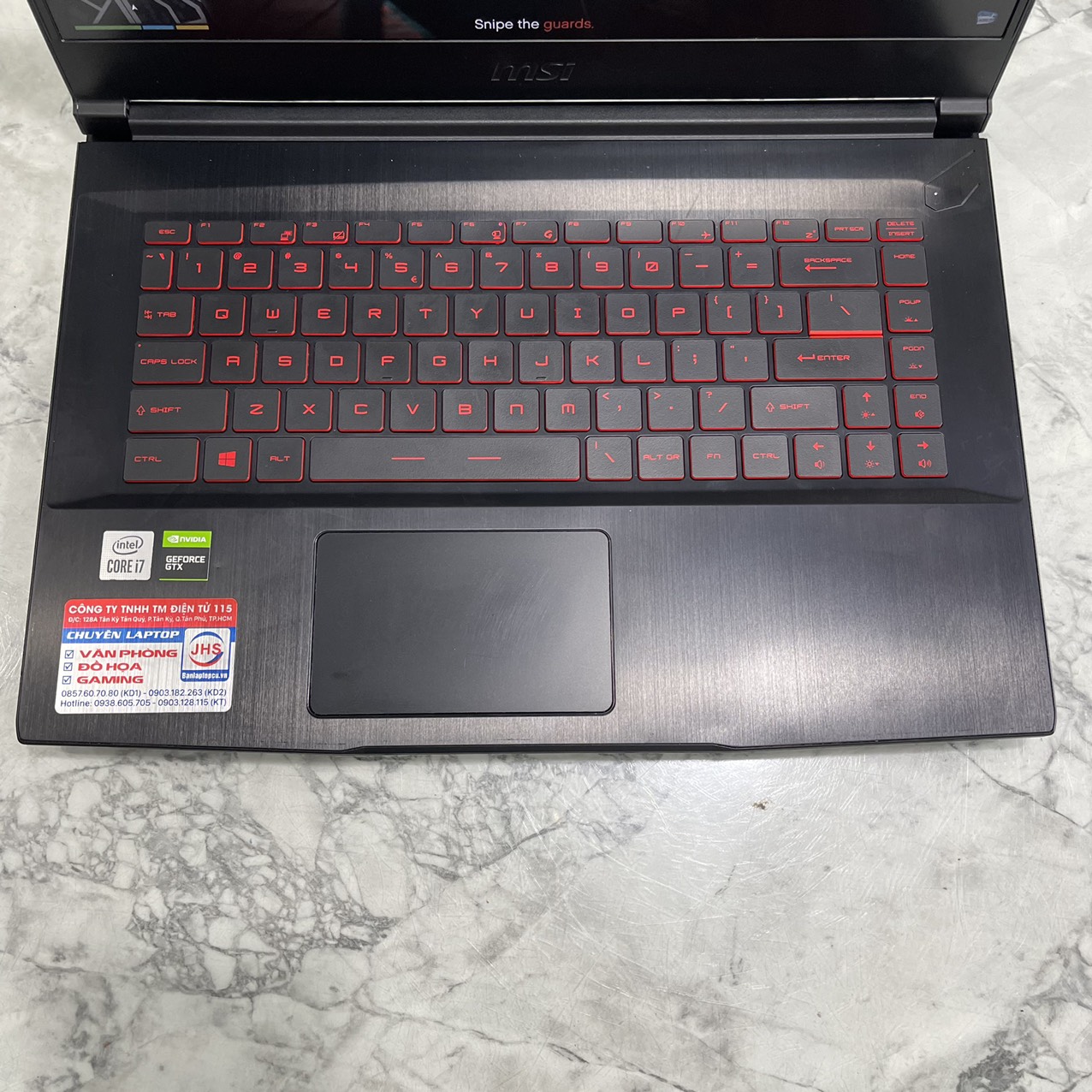 Gaming - Đồ Họa  MSI GF63 Thin 10SC-480VN Core I7-10750H Ram 8gb Ssd 512gb Card GTX 1650 Max-Q 4GB Màn Hình 15.6 Inch IPS Fhd 144Hz