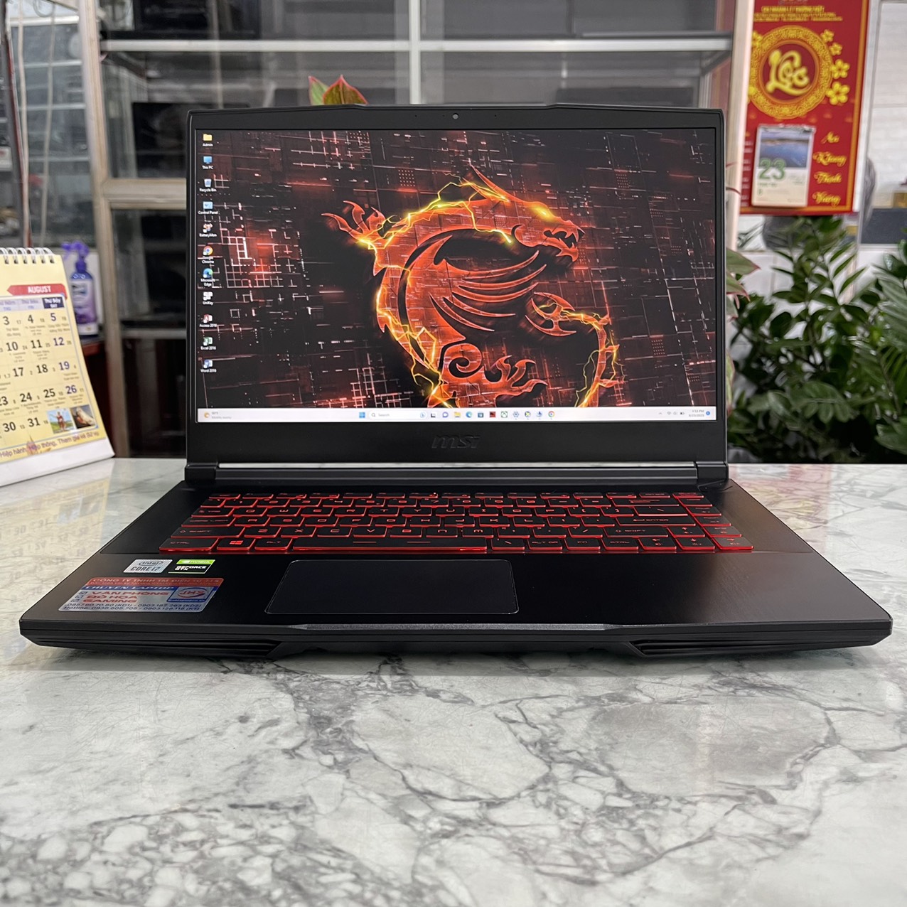 Gaming - Đồ Họa  MSI GF63 Thin 10SC-480VN Core I7-10750H Ram 8gb Ssd 512gb Card GTX 1650 Max-Q 4GB Màn Hình 15.6 Inch IPS Fhd 144Hz