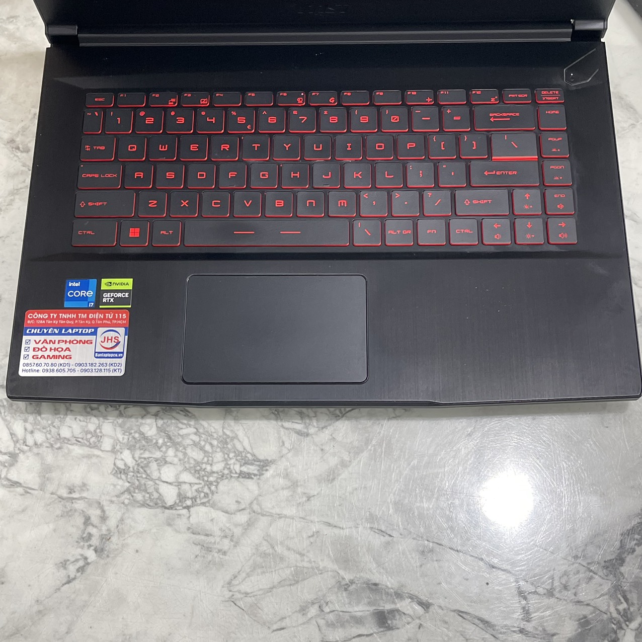 Gaming MSI GF63 Thin 11SC-663VN (MÁY CÒN BẢO HÀNG HÃNG ) Core I7-11800H Ram 8gb Ssd 512gb  Và 500gb Hdd VGA GTX 1650 MaxQ 4GB Màn Hình 15.6'' IPS Fhd 144.Hz
