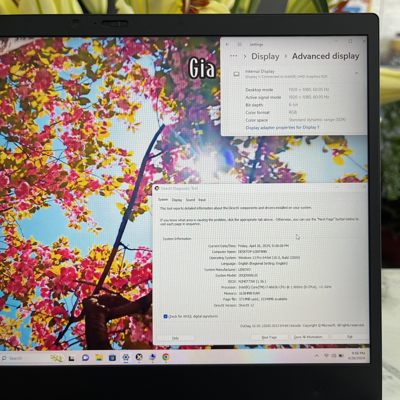 Lenovo ThinkPad X1 Carbon Gen 7 Core I7-8665U Ram 16Gb Ssd 512Gb Màn Hình 14..0''Inch Fhd IPS Touch